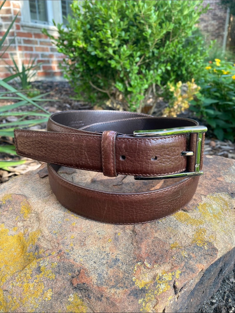 Ermenegildo Zegna Couture Leather Belt Sz 38